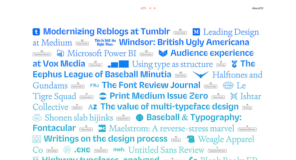 Front page of Daniel Autry's portfolio website.
