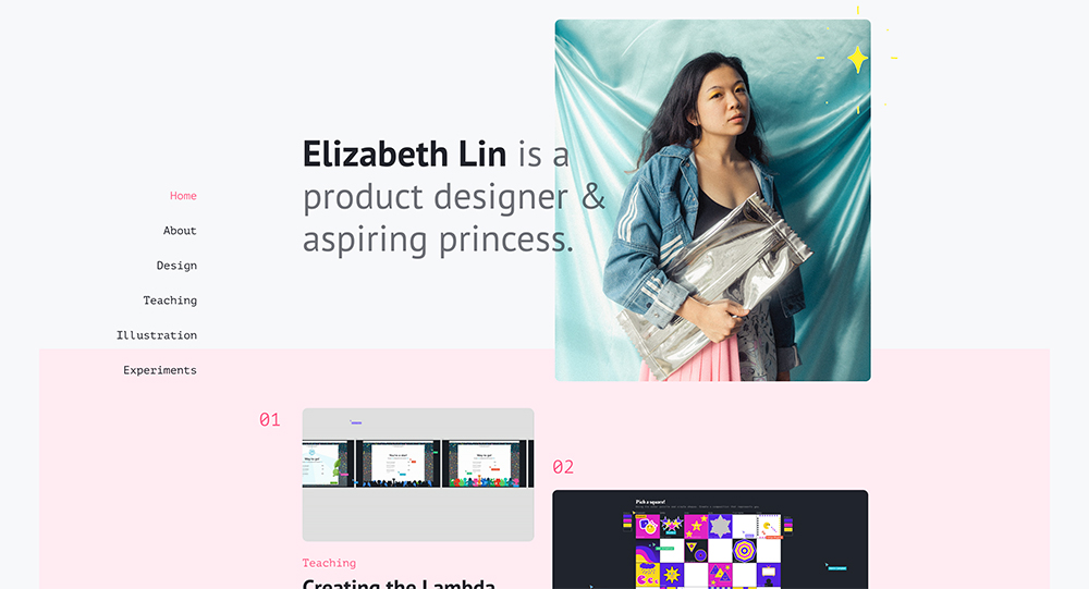 Front page of Daniel Autry's portfolio website.